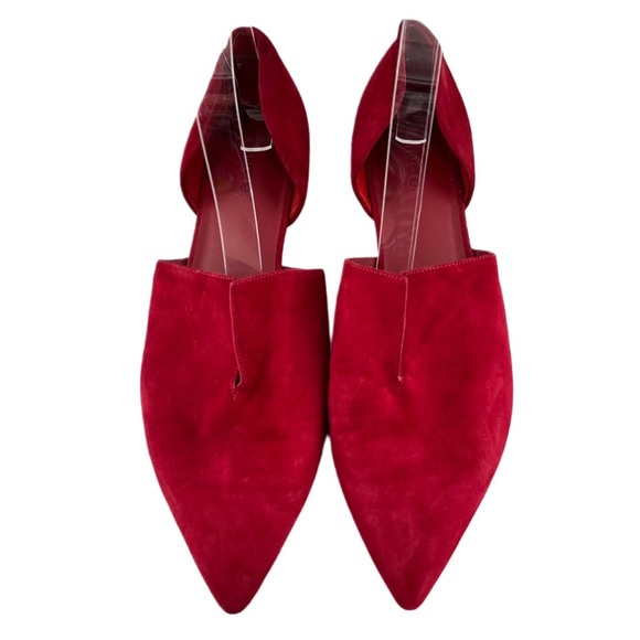 Vince darlington 11 41 split Napa Italian suede pointy toes dorsay minimalist - Picture 1 of 13